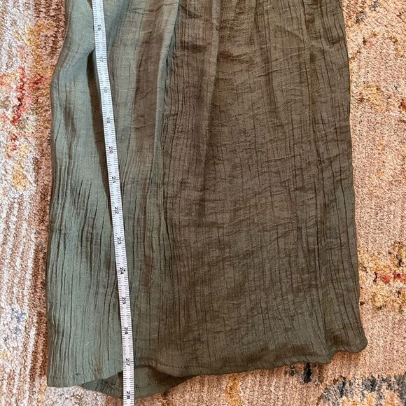 Nanette Lepore Olive Green Wide-Leg Pants - Picture 5 of 6